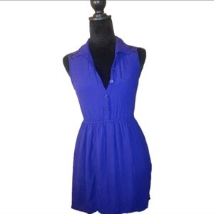 Roxy Purple XS A-Line High Low dress purple lace back flowy special occasion